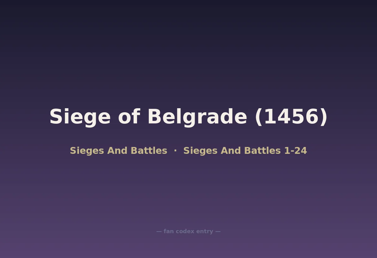 Siege of Belgrade (1456)