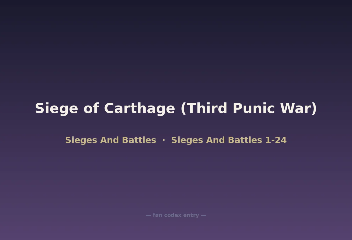 Siege of Carthage (Third Punic War)