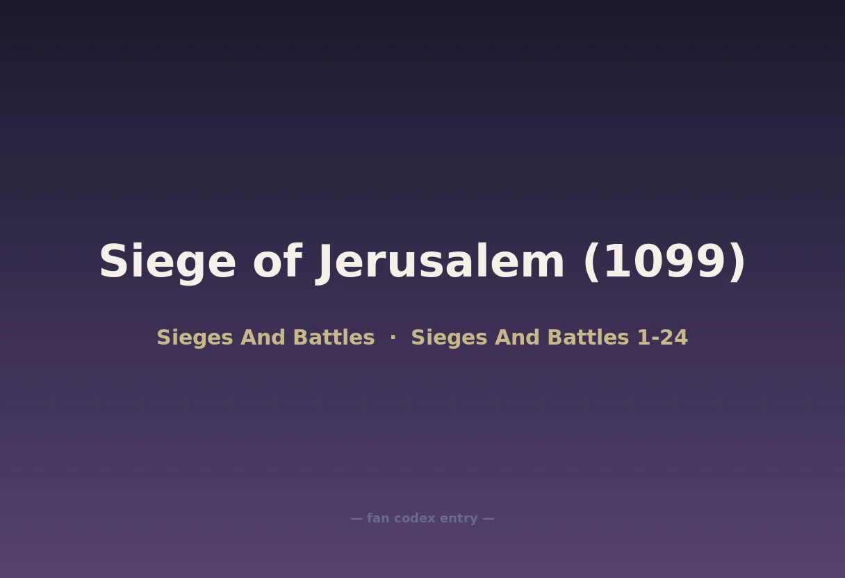 Siege of Jerusalem (1099)