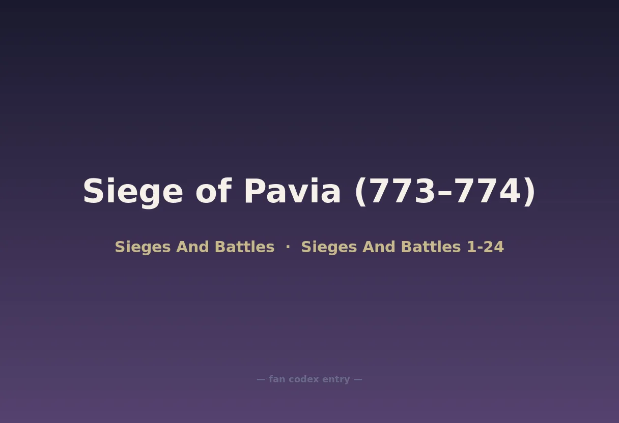 Siege of Pavia (773–774)