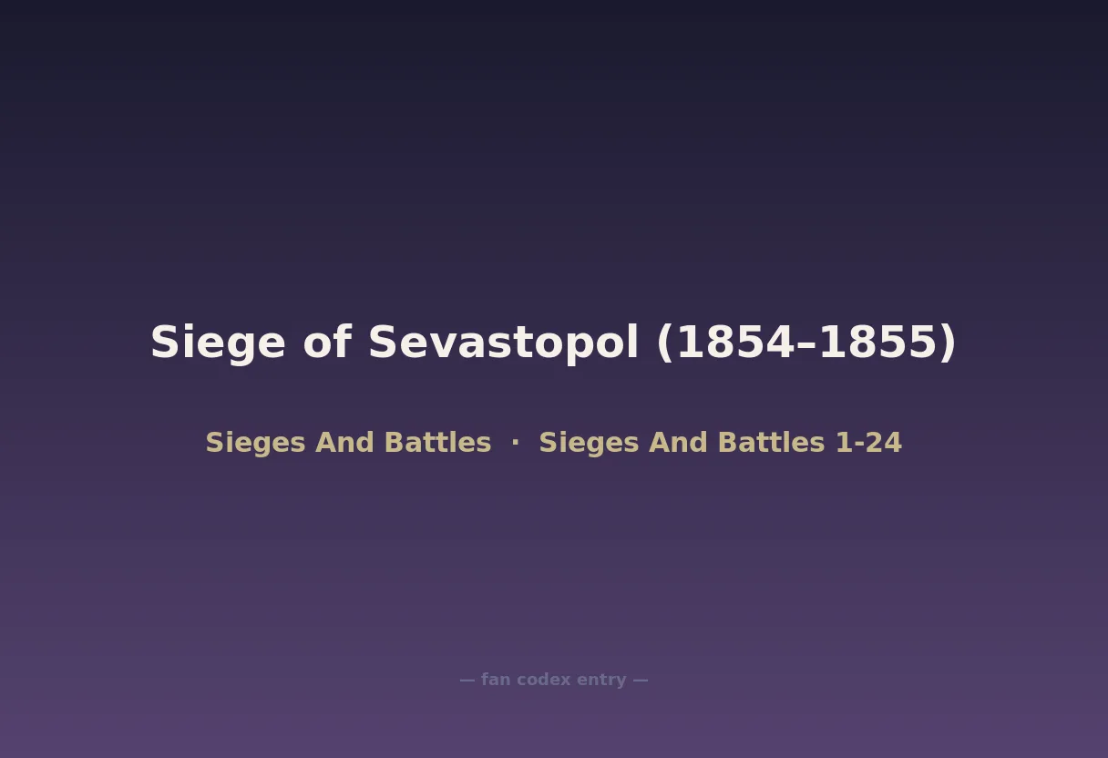 Siege of Sevastopol (1854–1855)